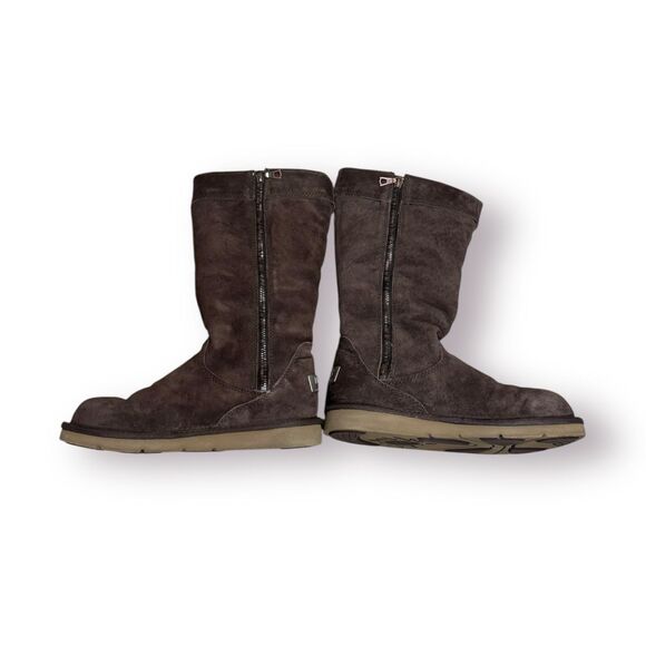 UGG Women’s Boots Cargo III Leather Suede Sheepskin Pockets on Boots Sz 6 Brown - Picture 10 of 12